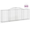 vidaXL Schanskorven 25 st gewelfd 300x30x100/120 cm ijzer
