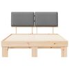vidaXL Bedframe met Gevoerd Hoofdgedeelte Lichtgrijs 140 x 190 cm