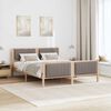 vidaXL Bedframe Bruin en taupe 160 x 200 cm Massief grenenhout