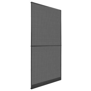 vidaXL Scharnierend Insectenscherm Antraciet en Zwart 100 x 215 cm