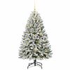 vidaXL Kunstkerstboom met 150 LED Groen en Wit 120 cm PVC en Metaal