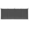 vidaXL Prieel met gordijnen 6x3 m staal antracietkleurig