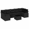 vidaXL Tuin Sofa Set Zwart 55 x 55 x 37 cm poly rattan