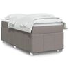 vidaXL Boxspring met matras stof taupe 100x200 cm