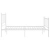 vidaXL Bedframe metaal wit 120x200 cm