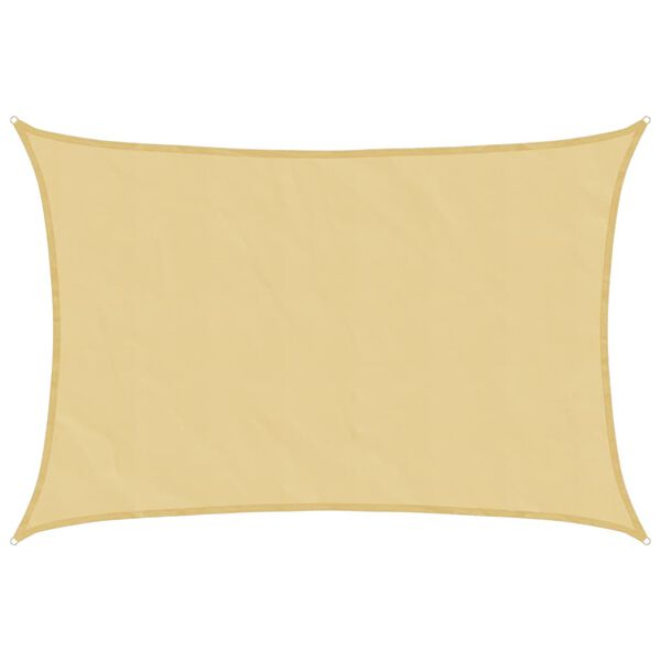 vidaXL Zonnezeil 5x4 m 100% polyester oxford zandkleurig