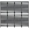 vidaXL Kamerscherm 4 panelen poly rattan zwart