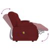 vidaXL Massagestoel 4-zits verstelbaar met bekerhouders stof wijnrood