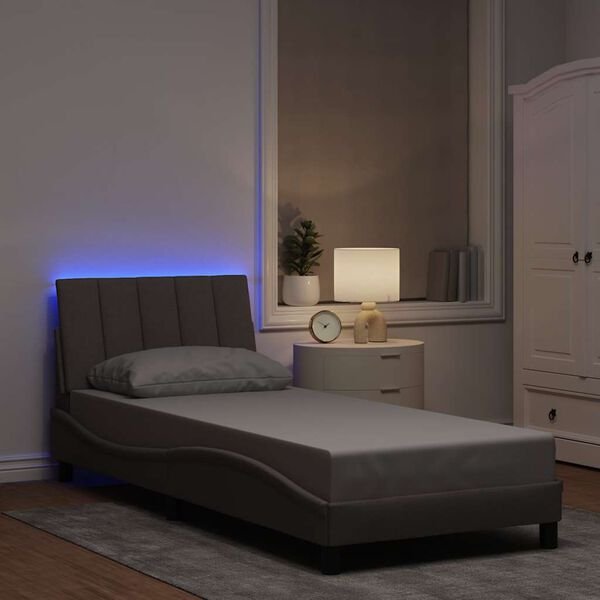 vidaXL Bedframe zonder matras "Hanko" 90x190 cm stof taupe