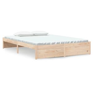 vidaXL Bedframe zonder matras massief hout 140x200 cm