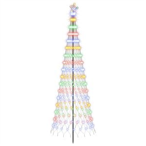 vidaXL LED Kerstboom EKENAS 300 cm 350 LED's Meerkleurig IJzer Zwart