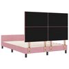 vidaXL Boxspringbed met hoofdeinde Roze 160 x 200 cm Fluweel