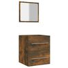 vidaXL Badkamerkast met spiegel 41x38,5x48 cm gerookt eikenkleurig