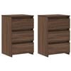vidaXL Nachtkastjes 2 st 40x35x62,5 cm bewerkt hout bruin eikenkleur
