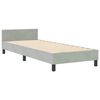 vidaXL Boxspringbed met hoofdeinde Lichtgrijs 80 x 200 cm Fluweel