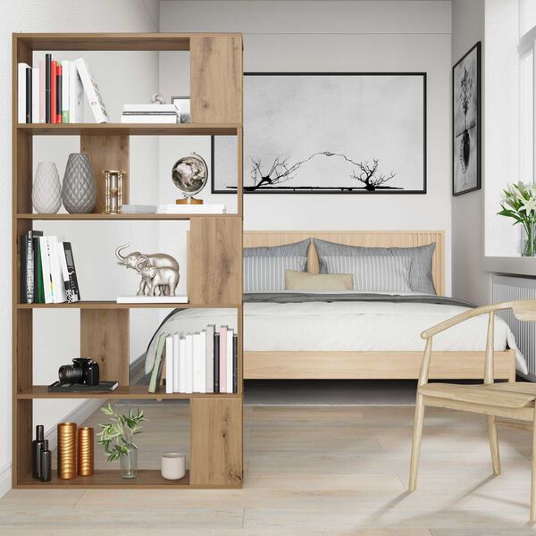 vidaXL Boekenkast Artisan Eiken 80 x 24 x 159 cm Bewerkt hout