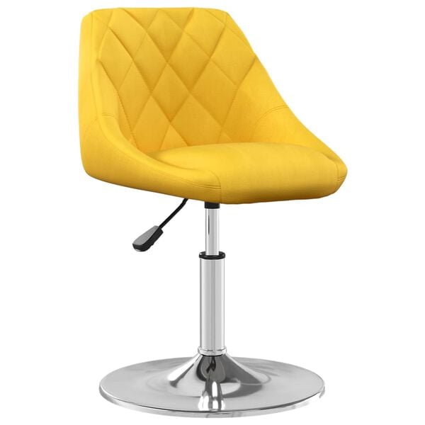 vidaXL Eetkamerstoelen draaibaar 6 st fluweel mosterdgeel