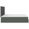 vidaXL Ottoman bed met matras en LED's 180x200cm stof donkergrijs