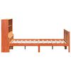 vidaXL Bed met boekenkast zonder matras hout wasbruin 160x200 cm