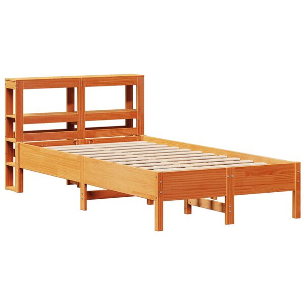 vidaXL Bedframe zonder matras massief grenenhout wasbruin 90x190 cm