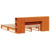 vidaXL Bed met boekenkast zonder matras hout wasbruin 200x200 cm