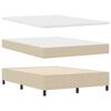 vidaXL Boxspring bed Lichtgrijs en wit. 193 x 144 x 128 cm