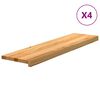 vidaXL Traptreden 4 st 100x30x2 cm massief eikenhout lichtbruin