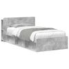 vidaXL Bedframe met opslag Betongrijs 90 x 200 cm Bewerkt hout
