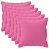 vidaXL Kussensloop 6 st HOUTEN Roze 60 x 60 cm Polyester