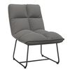 vidaXL Loungestoel met metalen frame fluweel lichtgrijs