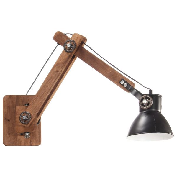 vidaXL Wandlamp industrieel rond E27 zwart