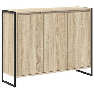 vidaXL Bijzetkast Sonoma 96,5 x 30 x 75 cm Bewerkt hout
