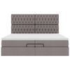 vidaXL Ottoman bed met matrassen 200x200cm stof taupe