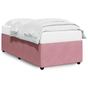 vidaXL Bedframe fluweel roze 80x200 cm