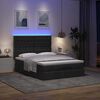vidaXL Ottoman bed met matras en LED's 140x200cm stof zwart