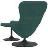 vidaXL Egg Chair met Voetsteun Donkergroen 63 x 73 x 90 cm Fluweel