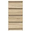 vidaXL Dressoir 37,5x35x76cm bewerkt hout sonoma eikenkleurig