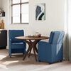 vidaXL Dining Stoelen met Wielen 2 pcs Blauw 57 x 67 x 95 cm Stof