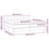 vidaXL Boxspring met matras en LED stof zwart 200x200 cm