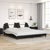 vidaXL Bedframe "Viana" zonder matras kunstleer zwart en wit 200x200 cm