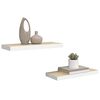 vidaXL Wandschappen zwevend 2 st 60x23,5x3,8 cm MDF eikenkleurig wit