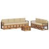 vidaXL Sofa-Sets 8 st Natuurlijk en Beige Massief Acaciahout