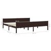 vidaXL Bedframe massief grenenhout donkerbruin 200x200 cm