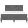 vidaXL Bedframe met matras Donkergrijs 120 x 190 cm Fluweel
