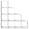 vidaXL Kamerscherm / boekenkast 4-laags 131,5x29x131,5 cm hout wit