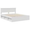 vidaXL Bedframe met hoofdeinde Wit 160 x 200 cm Massief grenenhout