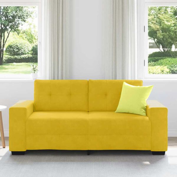 vidaXL Loveseat Sofa Geel 180x77x82 cm Fluweel