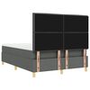 vidaXL LED Box Spring Bed met matras Donkergrijs 140 x 190 cm Stof