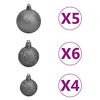vidaXL Kunstkerstboom met verlichting en kerstballen 150 cm PVC wit