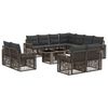 vidaXL Tuinbankenset 12 st Grijs en Donkergrijs poly rattan
